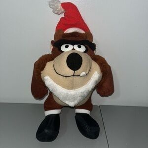 3/25$(Mix) Looney Tunes Taz Plush with Santa Hat